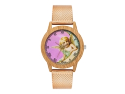 Reloj De Cuarzo Con Correa De Silicona Dial Redondo Numerales Romanos Unisex (oro Rosa)