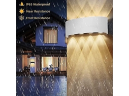 Lâmpada De Parede Led Alumínio Impermeável Ip65 8w 3000k Para Hotel Corredor Jardim Interior E Exterior