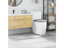 Vidaxl Conjunto De Tapetes De Banho Antiderrapantes 3 Unid. Cinzeto Pp