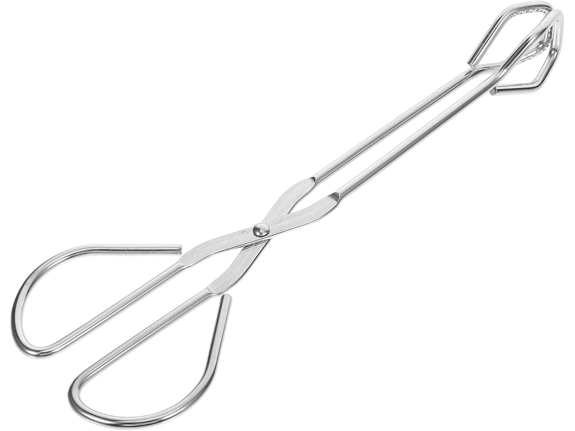 Pinça Prática De 24cm Em Aço Inoxidável Com Design Antiderrapante E Fácil Segurar, Ideal Para Churrascos E Grandes