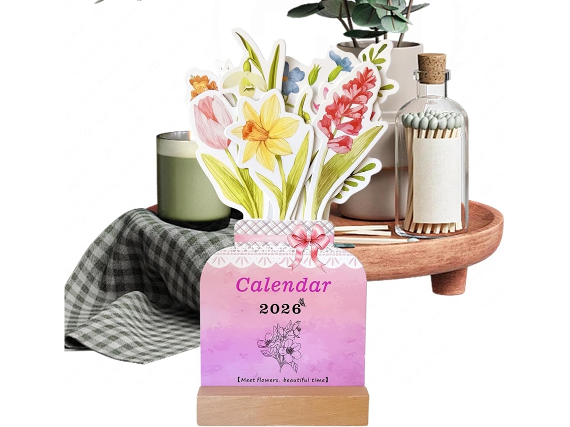 Calendário De Mesa 2026 – Mini Decorativo