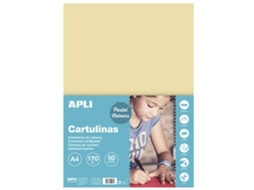 Cartão Creme A4 170g 50 Folhas Apli