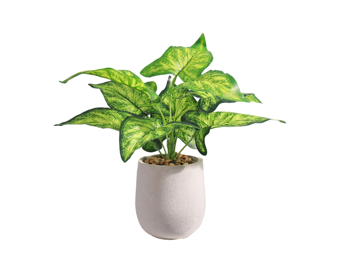 Plantas Artificiais Em Vasos, Plantas Verdes Plásticas Cerâmicas Tropicais Para Decoração De Sala, Escritório