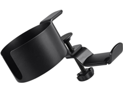 Suporte Para Fones De Ouvido Em Liga Alumínio Preto Com Gancho Ajustável E Giratório, Suporte Para Copos Com Clipe Mesa