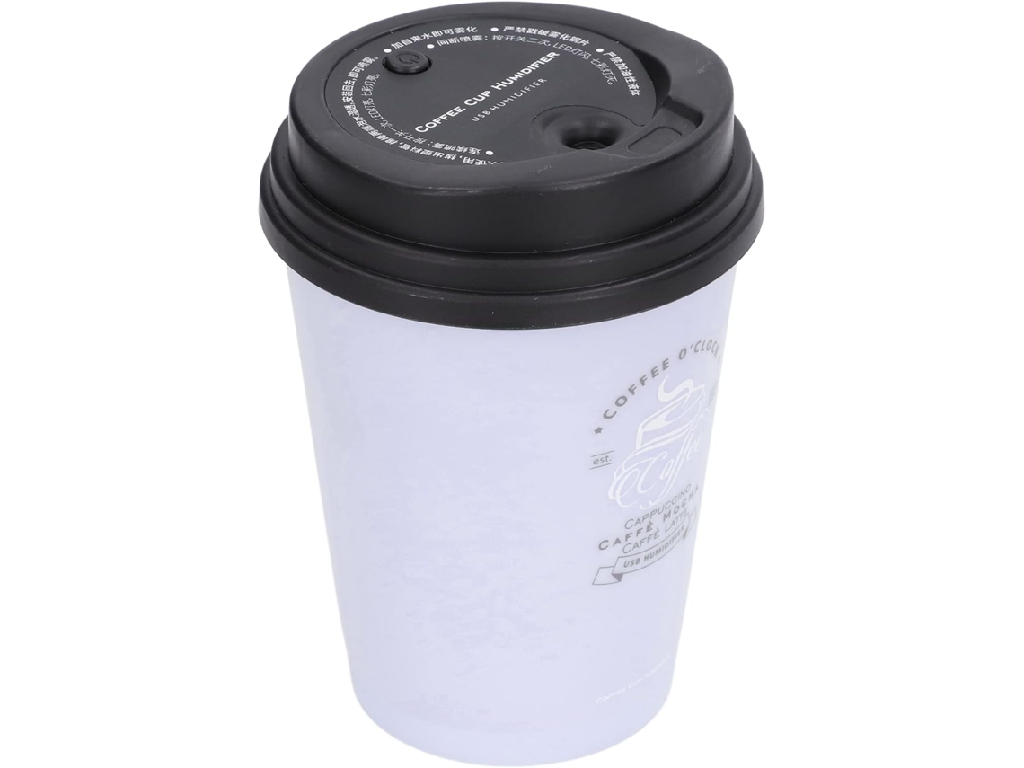 Umidificador Usb, 300 Ml, Tamanho De Xícara Café, Operação Silenciosa, Desligamento Automático