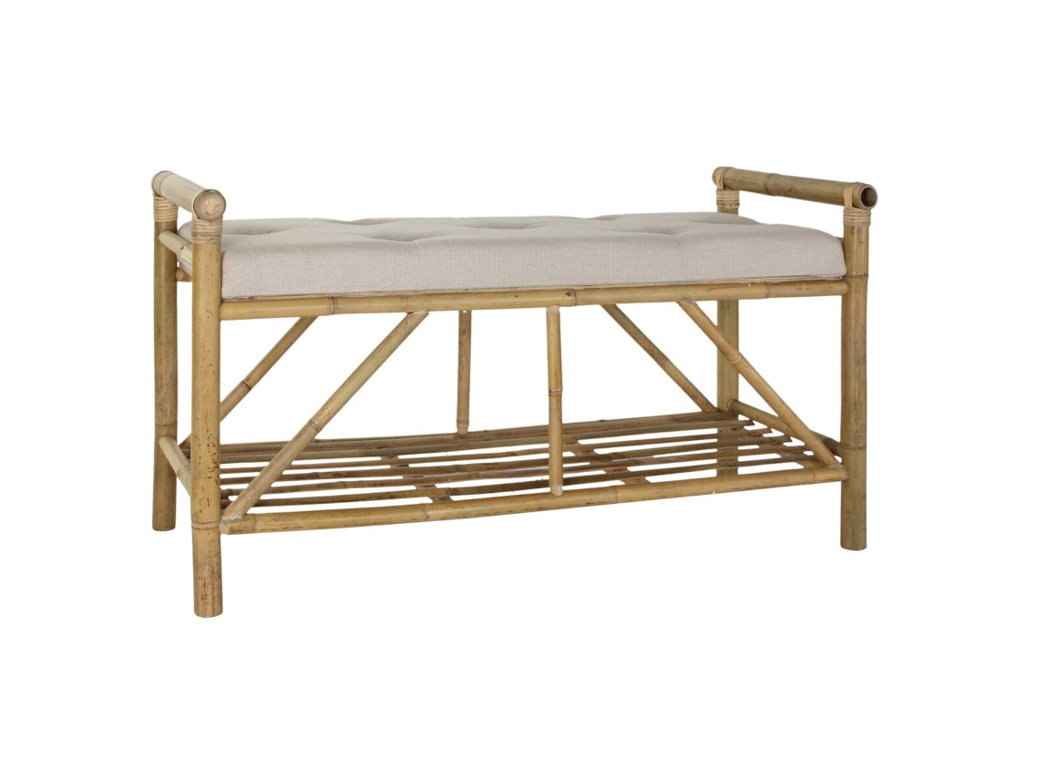 Banco DKD HOME DECOR (Castanho - Bambu - 44 x 100 x 55 cm)