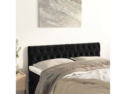 Vidaxl Cabeceiras Preto 160x7x78/88 Cm Veludo