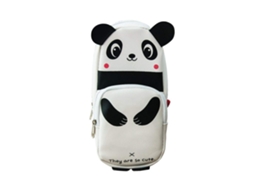 Estojo para Lápis, Grande Capacidade, Preto, Branco, Panda AQUAFORGE