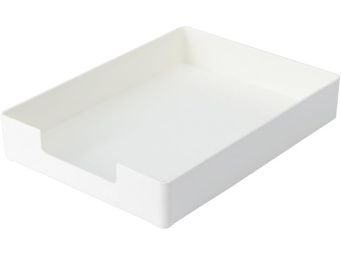 Organizador De Mesa Em Polipropileno Branco, Prático Para Manter A Organizada