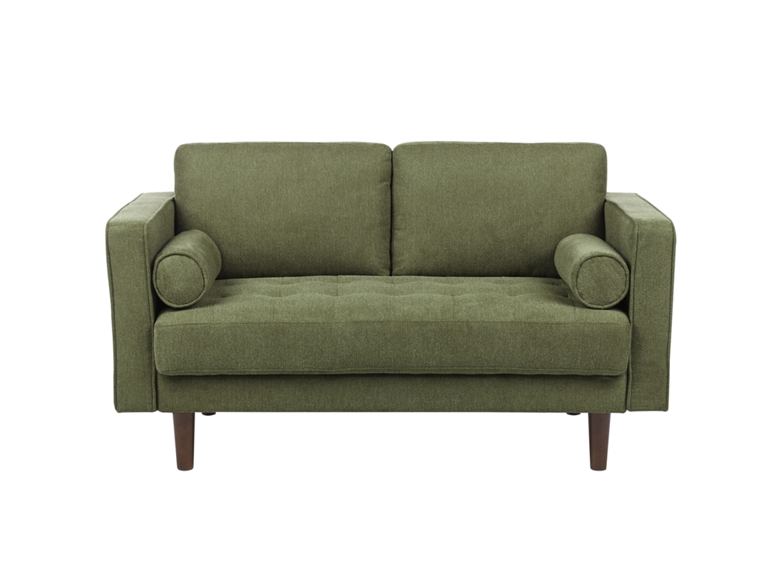 Sofá de 2 Lugares BELIANI Nurmo de Tecido Verde Escuro 140x74x78