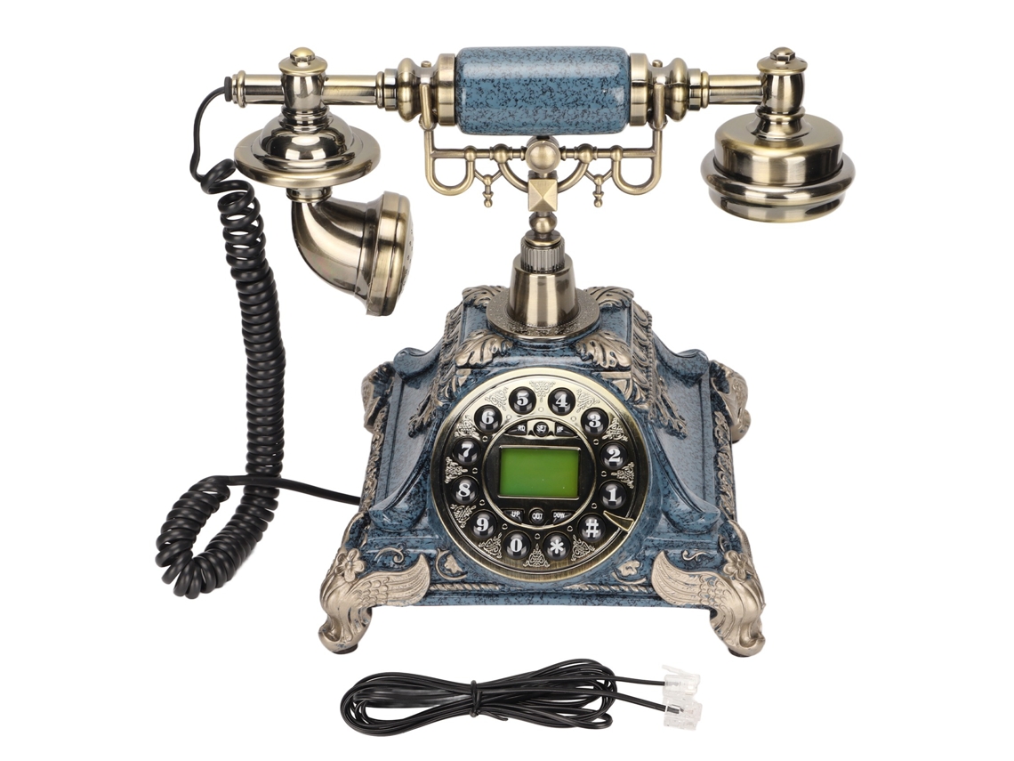 Telefone Retro Europeu LAXISCREED com Display Retroiluminado