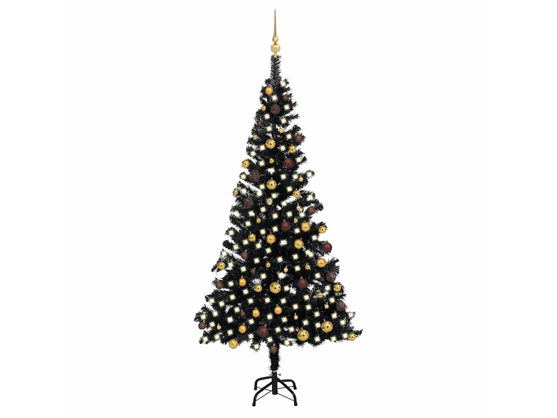 Artificial Christmas Tree, Artificial Christmas Trees Vidaxl Preto Pvc (210 Cm)