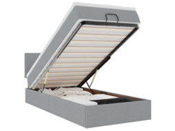 Ottoman Bed, Ottoman Beds Vidaxl Cinzeto Tecido (90 X 200 Cm)