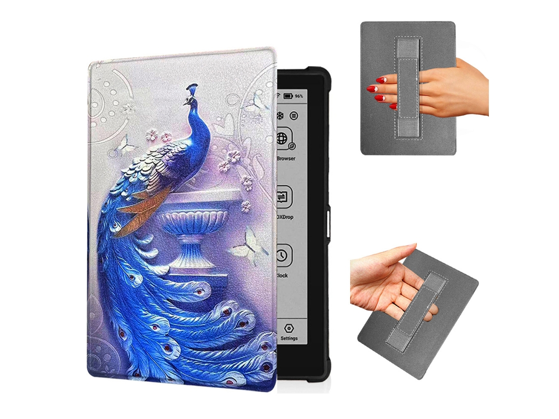 Capa Panoona Para Onyx Boox Go 6, Ultrafina E Com Cobertura Total Em Pele Pu Pavão