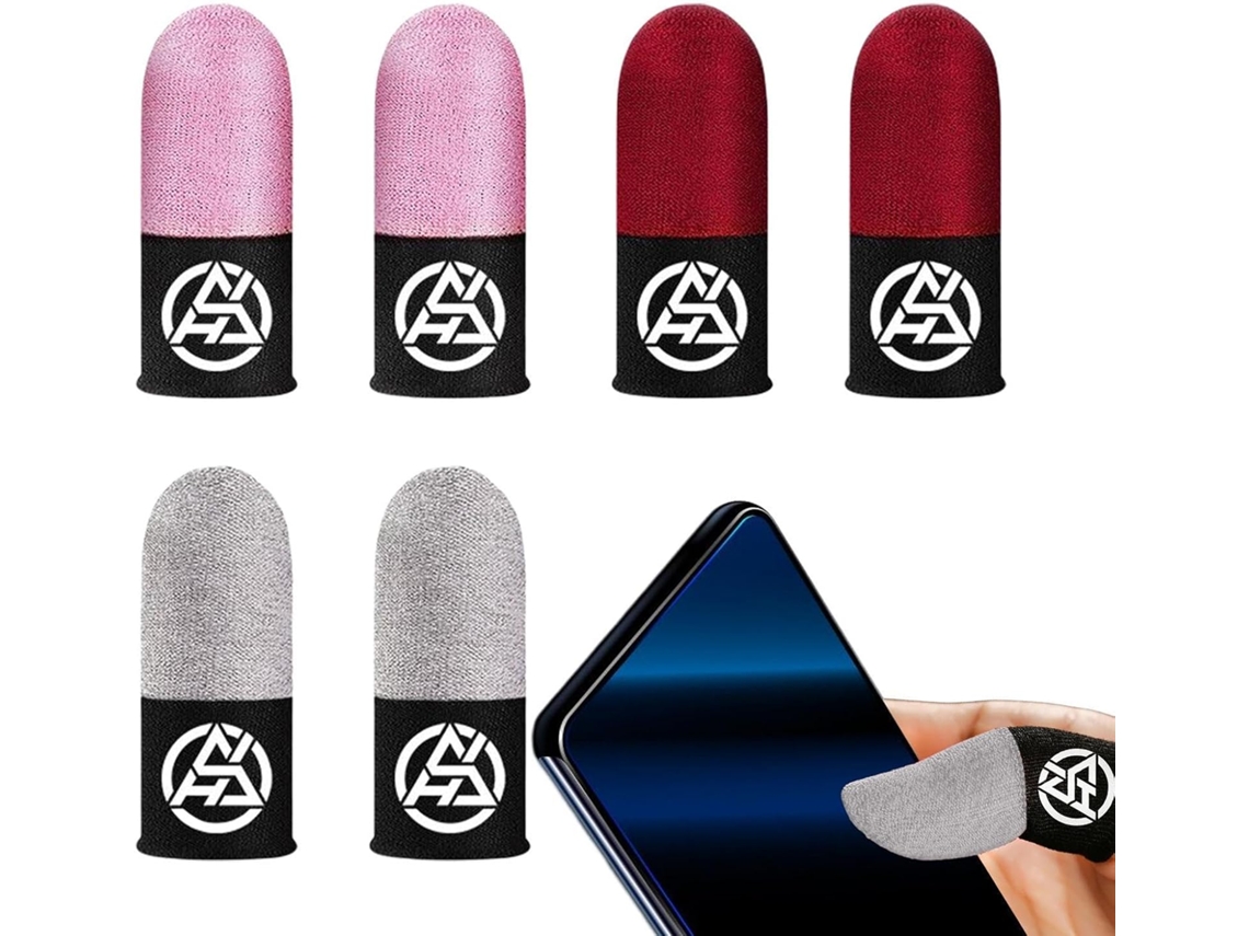 Kit Com 2-protetores De Dedo Para Jogos Ultrafinos, Leves, Fibra Condutora, Absorvem O Suor, Confortáveis De Usar E