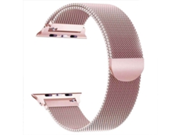 Bracelete Pulseira Milanese Mesh para Apple Watch Ultra 49Mm Rosa Dourado