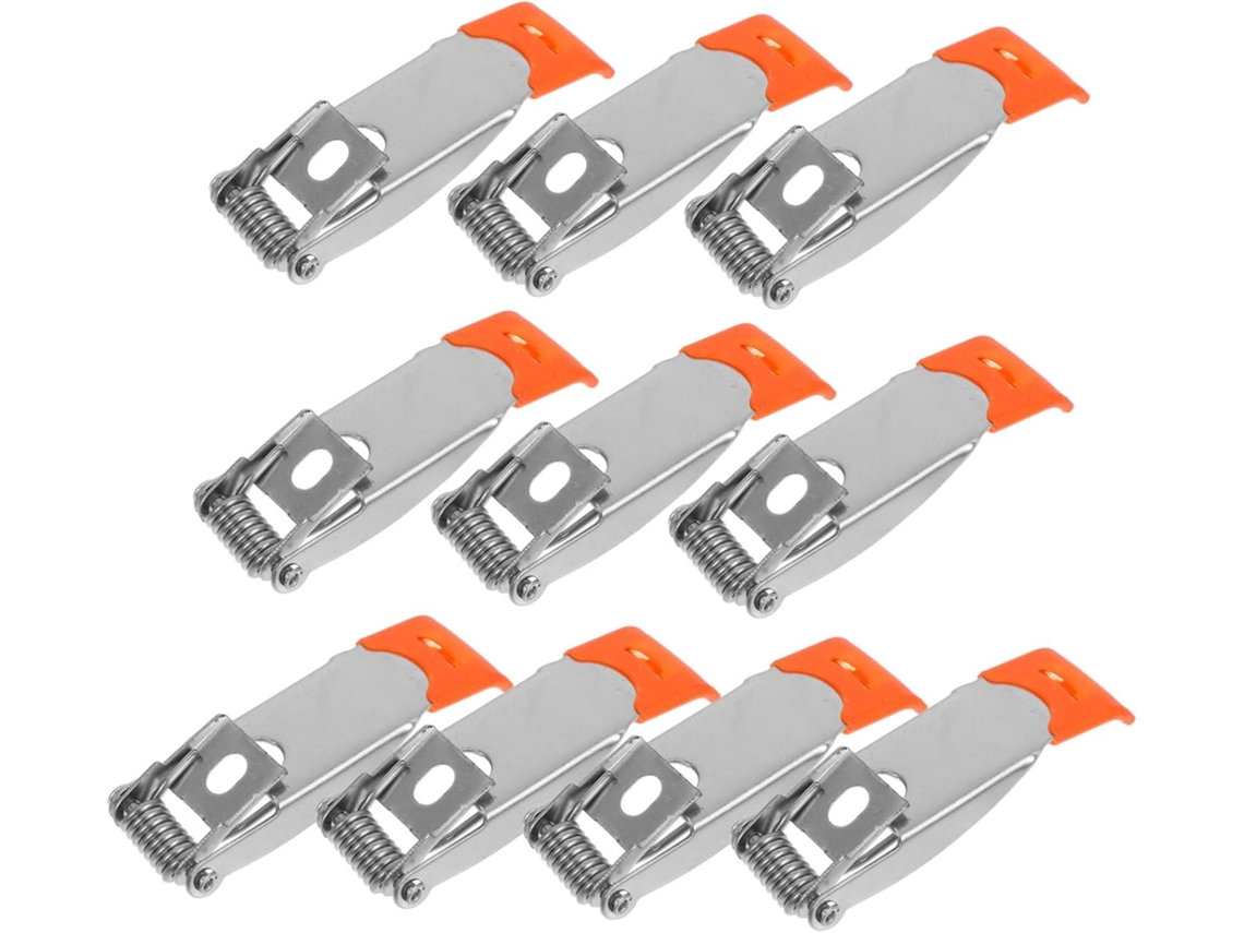 Pacote Com 10 Presilhas De Mola Em Aço Laranja Para Luminárias De Embutir Led, Fixação Estável E Segura