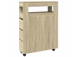 Narrow Bathroom Cabinet, Narrow Bathroom Cabinets Vidaxl Marrom Madeira Processada (n/a)