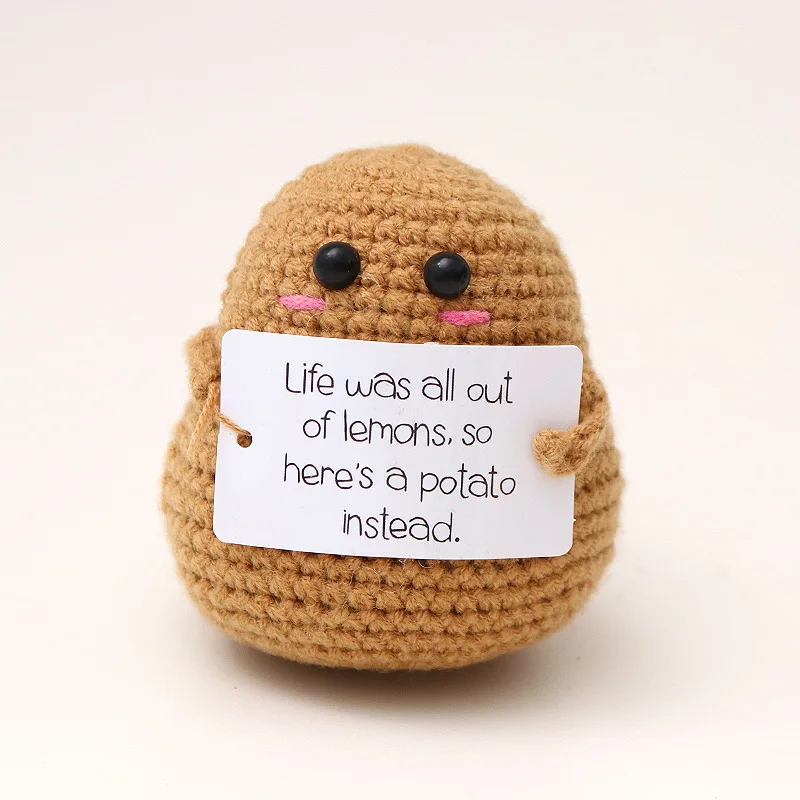 Boneca De Crochê De Batata Para Apoio Emocional, Divertida E Com Energia Positiva.