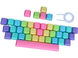 Conjunto De 39 Teclas Rainbow Pbt Para Teclado Com Extrator.