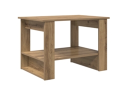 Mesa de centro Carvalho Artesanal 72 x 50 x 50 cm - Exclusiva da Maison