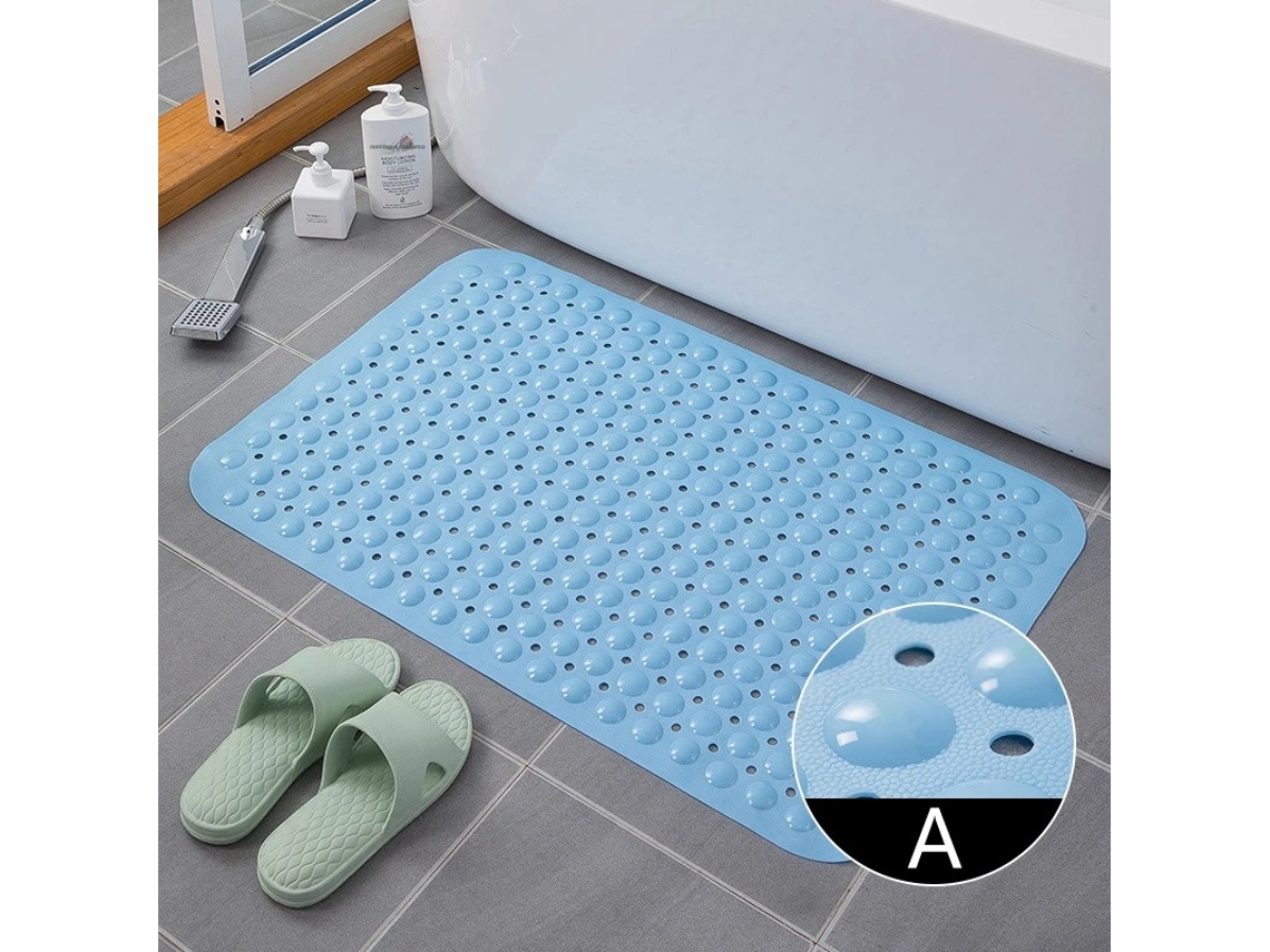 Tapete de Banheiro Antiderrapante com Ventosas , Material de Pvc, Tapete de Massagem Ecológico. MDUG (azul Celeste)