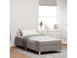 Vidaxl Cama Box Cinzento-acastanhado 80 X 200 Cm Tecido