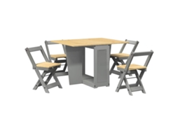 Dining Set, Dining Sets Vidaxl Cinzeto Madeira De Pinho