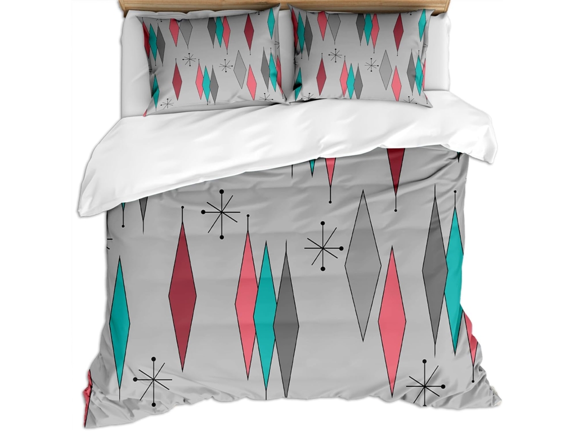 Capa de Edredom com 2 Fronhas 65x65cm em Microfibra Fronha 200x200cm,