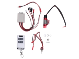 Guincho De Metal Rc Com Controle Remoto Para Carro Modelo 1/10 Com Adaptador Plug T Vermelho