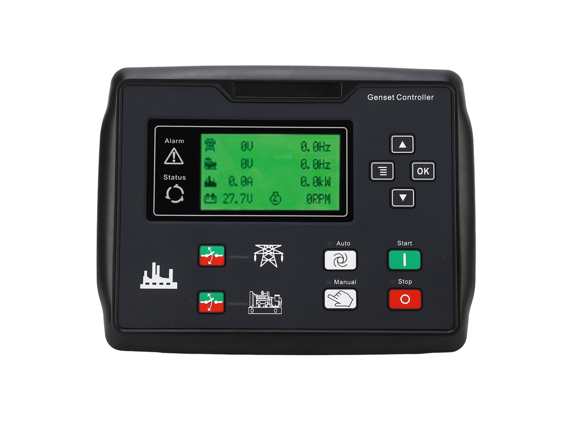 Controlador De Gerador Diesel Laxiscreed Com Arranque Automático E Detecção Multilíngue