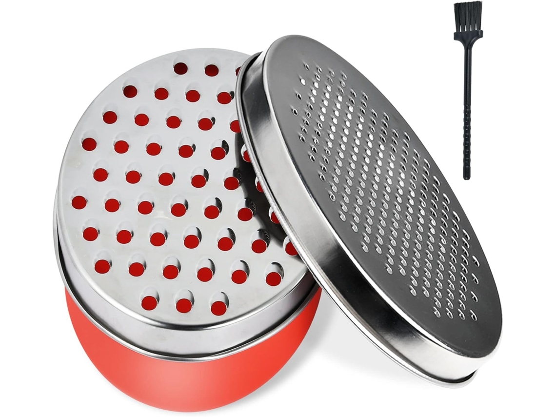 Ralador De Limão Com Recipiente Armazenamento E Tampa Para Cozinha(vermelho)
