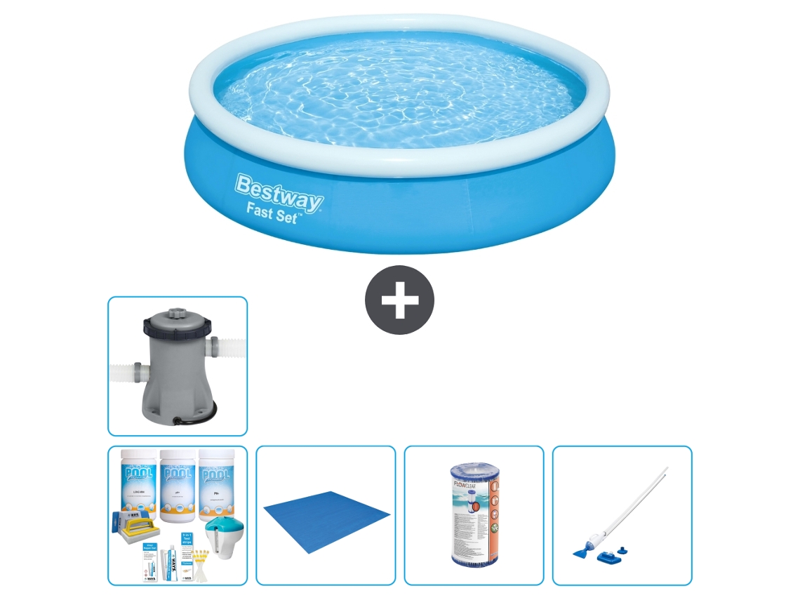 Bestway Piscina Bestway Fast Set Redonda - 366x76 Cm - 6-peças S21999