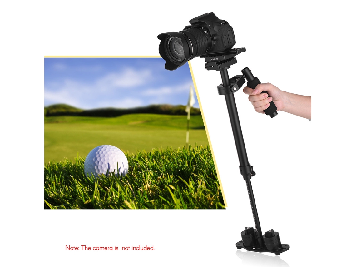 Andoer Adjustable Handheld Camera Gimbal Stabilizer With Quick Release Plate Bubble Level 1/4 Inch Screw For Dslr Family Dv Camcorders Max. Load 3kg
