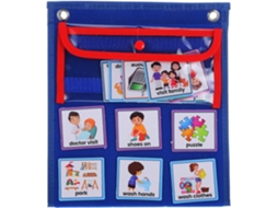 Quadro de rotina diária para meninos e meninas em tecido para acompanhar tarefas diárias e exibir.