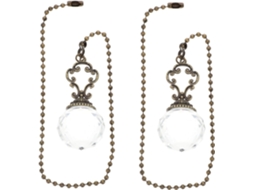Corrente Decorativa Para Lustre Com Bolas De Cristal E Ferro, 2