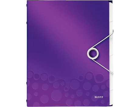 Pasta Organizadora  WOW 6 separadores Roxo (A4 - Capacidade: 200 folhas)