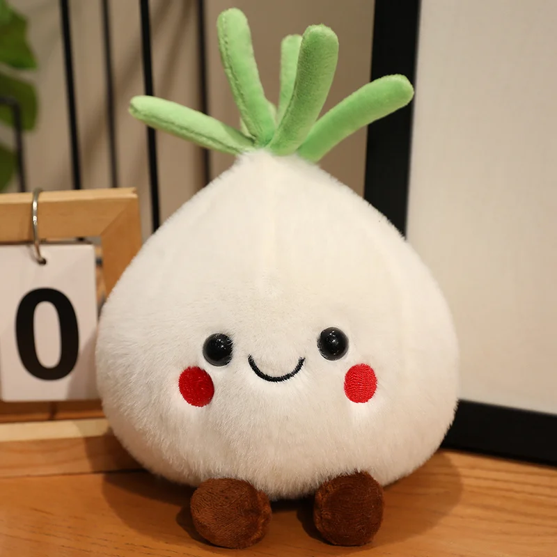 Lindo Brinquedo de Pelúcia em Formato de Vegetal da Floresta, Adorável Boneca MDUG (branco, 20 Cm)