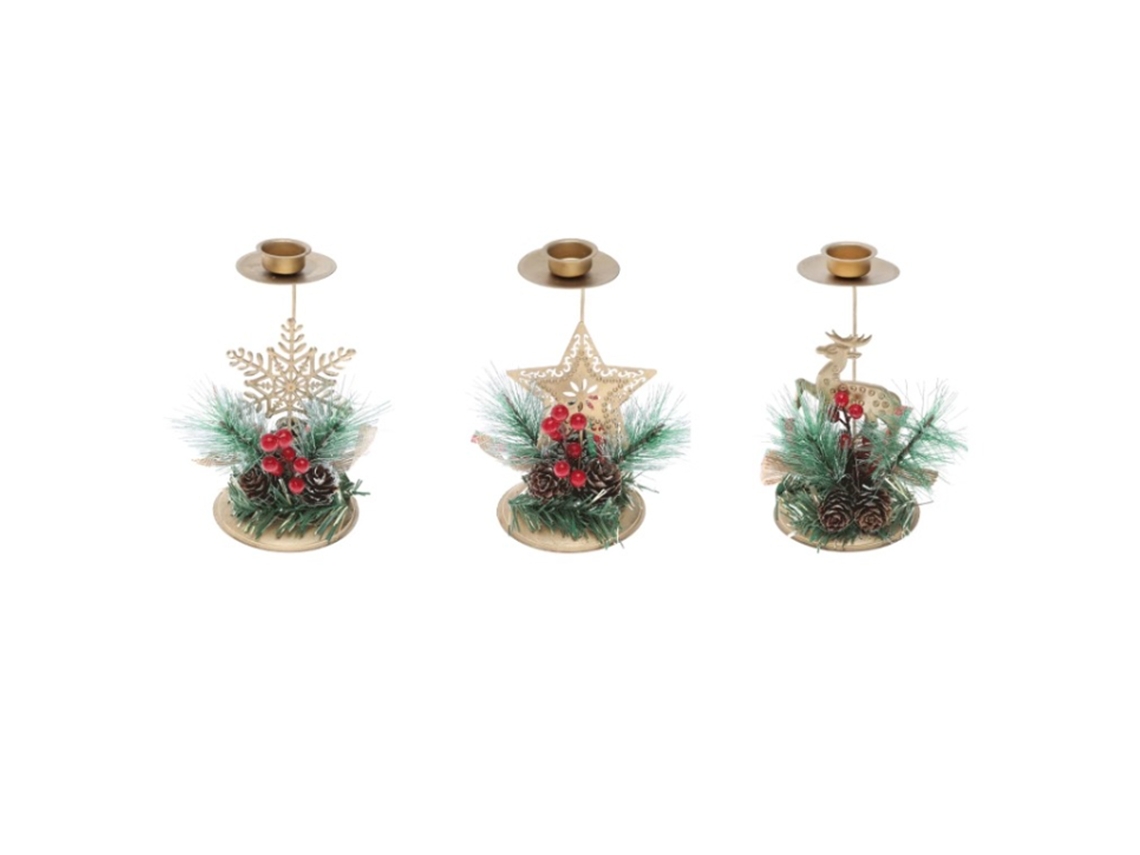 Árvore de Natal de Crochê Pequena Amarela | S/MARCA