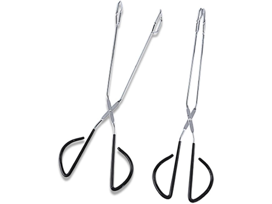 Pinça Multifuncional Para Churrasco Em Aço Inoxidável Com Ponta Arredondada, Resistente À Deformação, Ideal Para