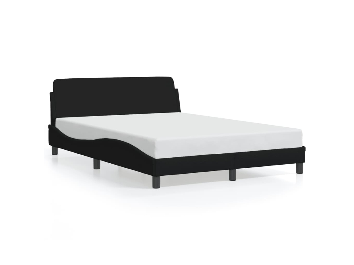 Bed Frame, Bed Frames Vidaxl Preto Tecido (140 X 200 Cm)