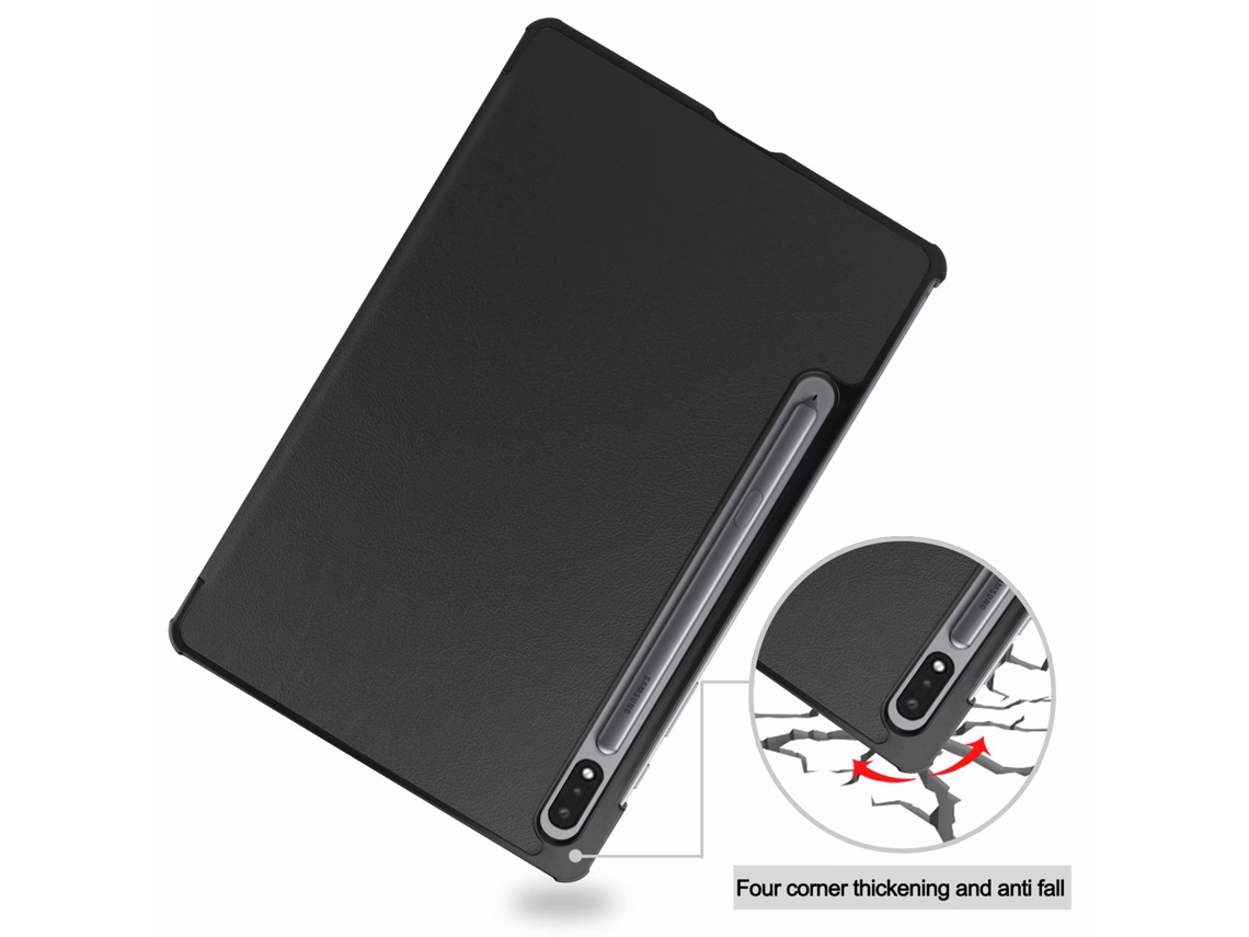 Capa Protetora para Samsung Galaxy Tab S8/s8 Plus com Acordar/dormir Automático e Suporte Triplo