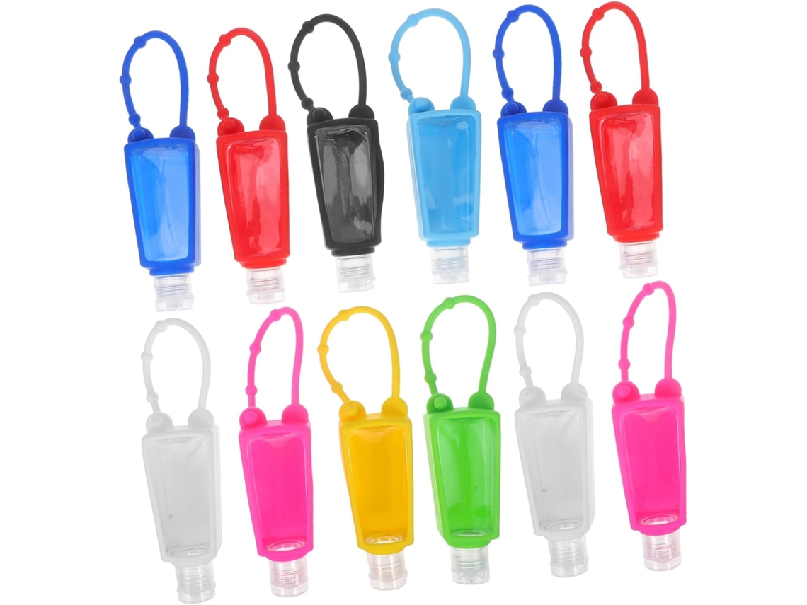 20 Garrafas Pet E De Silicone Com Gancho Para Viagem