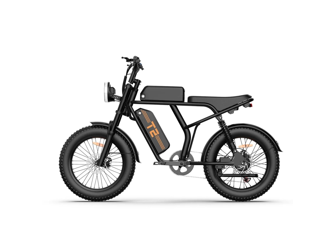 T2 E Bike Motor 250w Bateria 48v 15.6ah Freios A Disco Assistência Pedal Preto Urlife