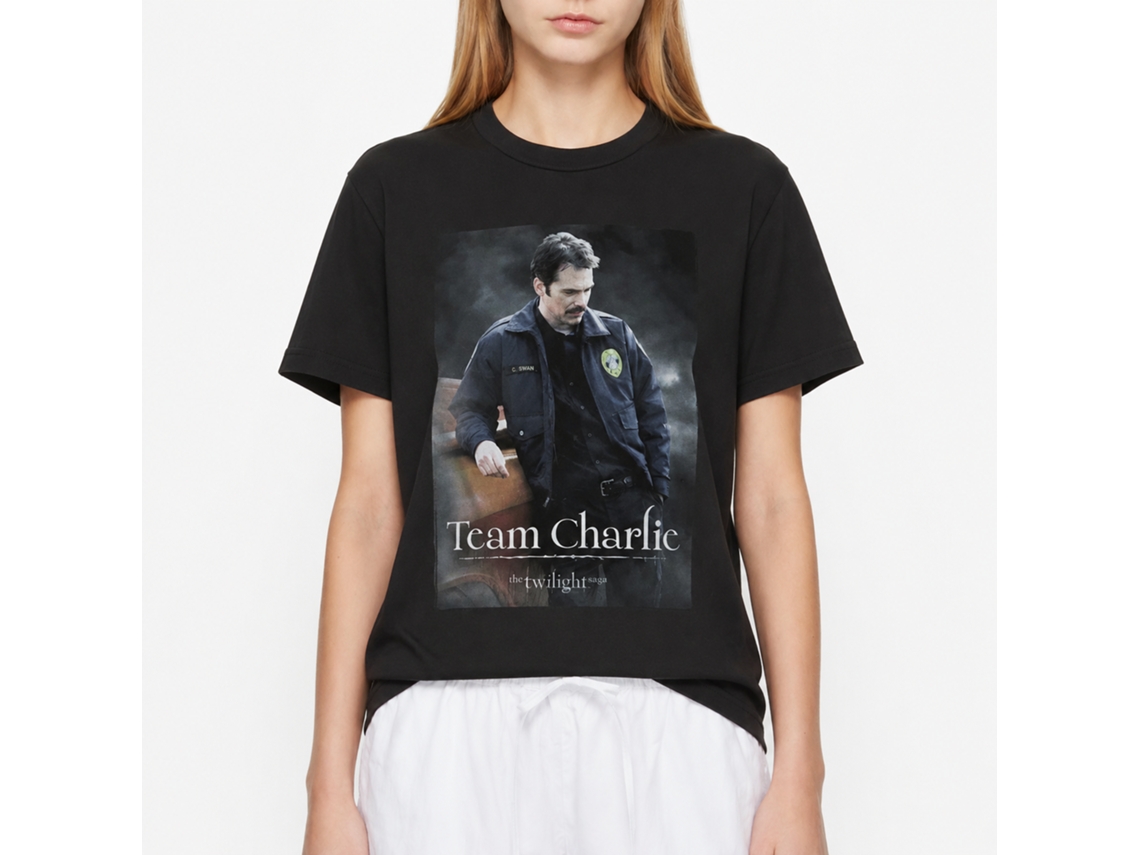 Rockinstone Twilight Movie Team Charlie Black Adult T-shirt Size:xxxl