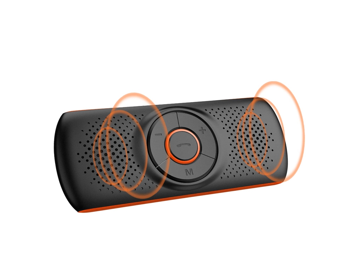 Altifalante Bluetooth Para Carro Com Microfone Leitor Tf Comandos De Voz E Chamadas Mãos Livres