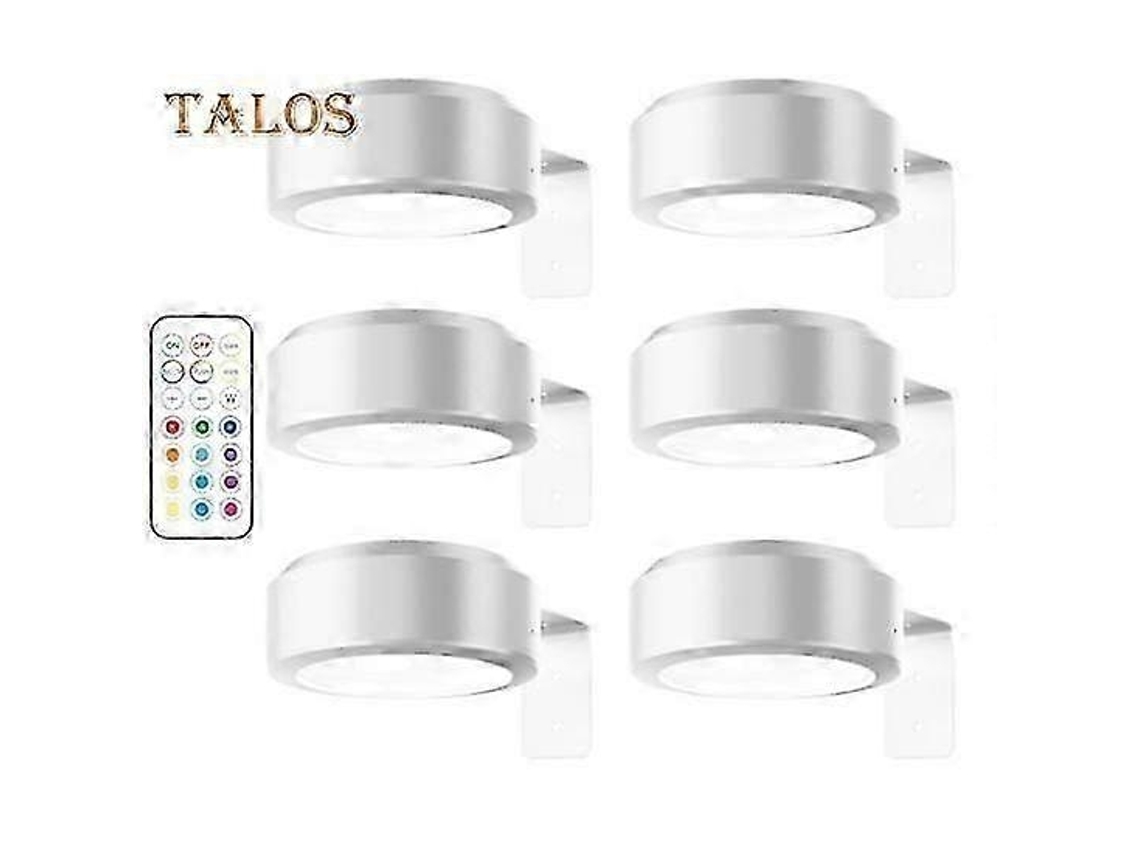Luminária de parede com controle remoto, 100 lúmens, alto brilho, iluminação contínua, 3 modos de luz, alimentada por bateria BRILVIBERA
