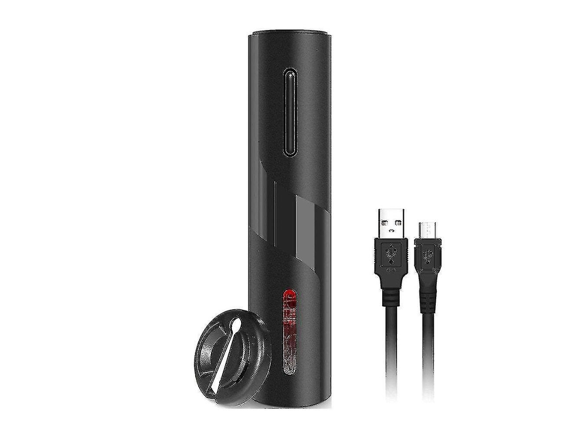 Abridor de vinho elétrico recarregável com removedor automático de rolo, cortador de cápsulas e conexão USB - aquaforge