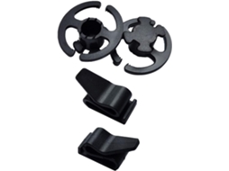 Ganchos De Fixação Seguros Para Máscaras De Capacete De Esqui, Plástico Preto, 2 Pares, Proporcionando Uma