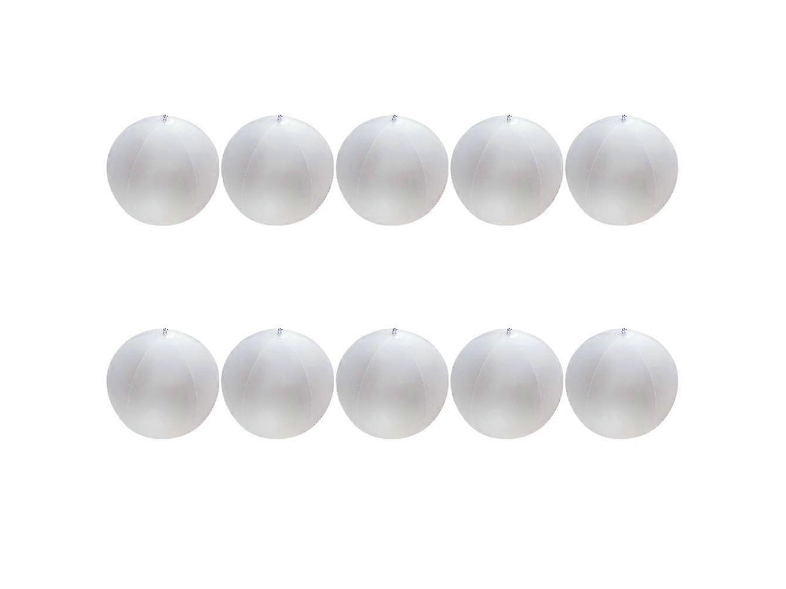 Conjunto De 10 Bolas Infláveis ​​de Pvc Para Piscina, Perfeitas Festas E Brincadeiras Aquáticas Verão. Ideal Crianças. Cor: Branc -aquaforge
